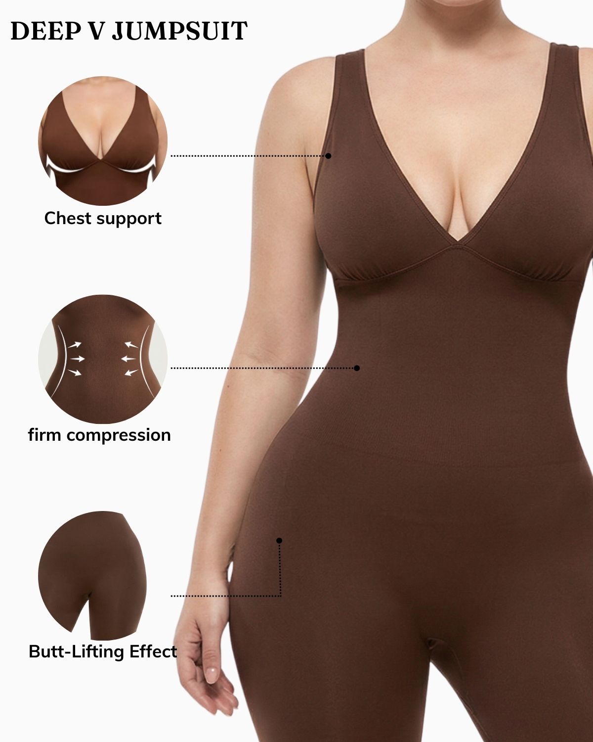 Deep V Shapewear Bodysuit
